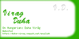 virag duha business card
